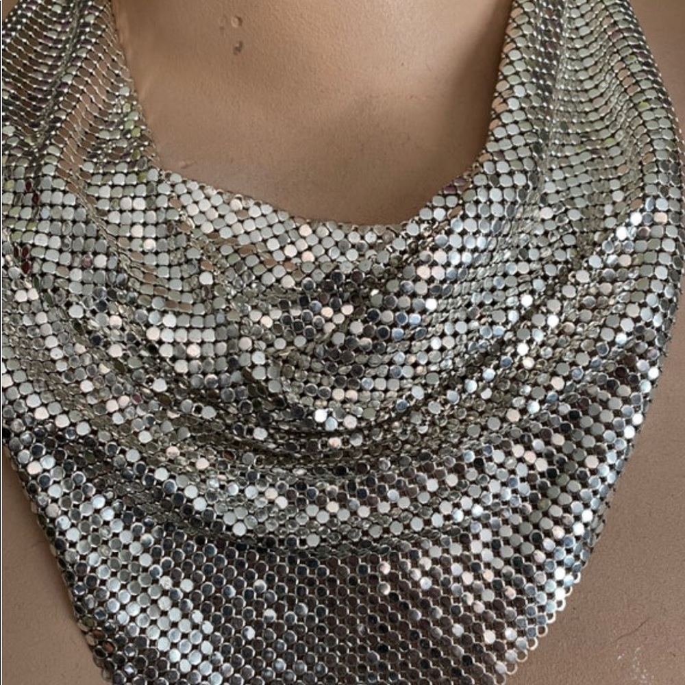 Iconic 70s vintage mesh bib necklace by Whiting and Davis 🌟Host Pick🌟 - Picture 3 of 7